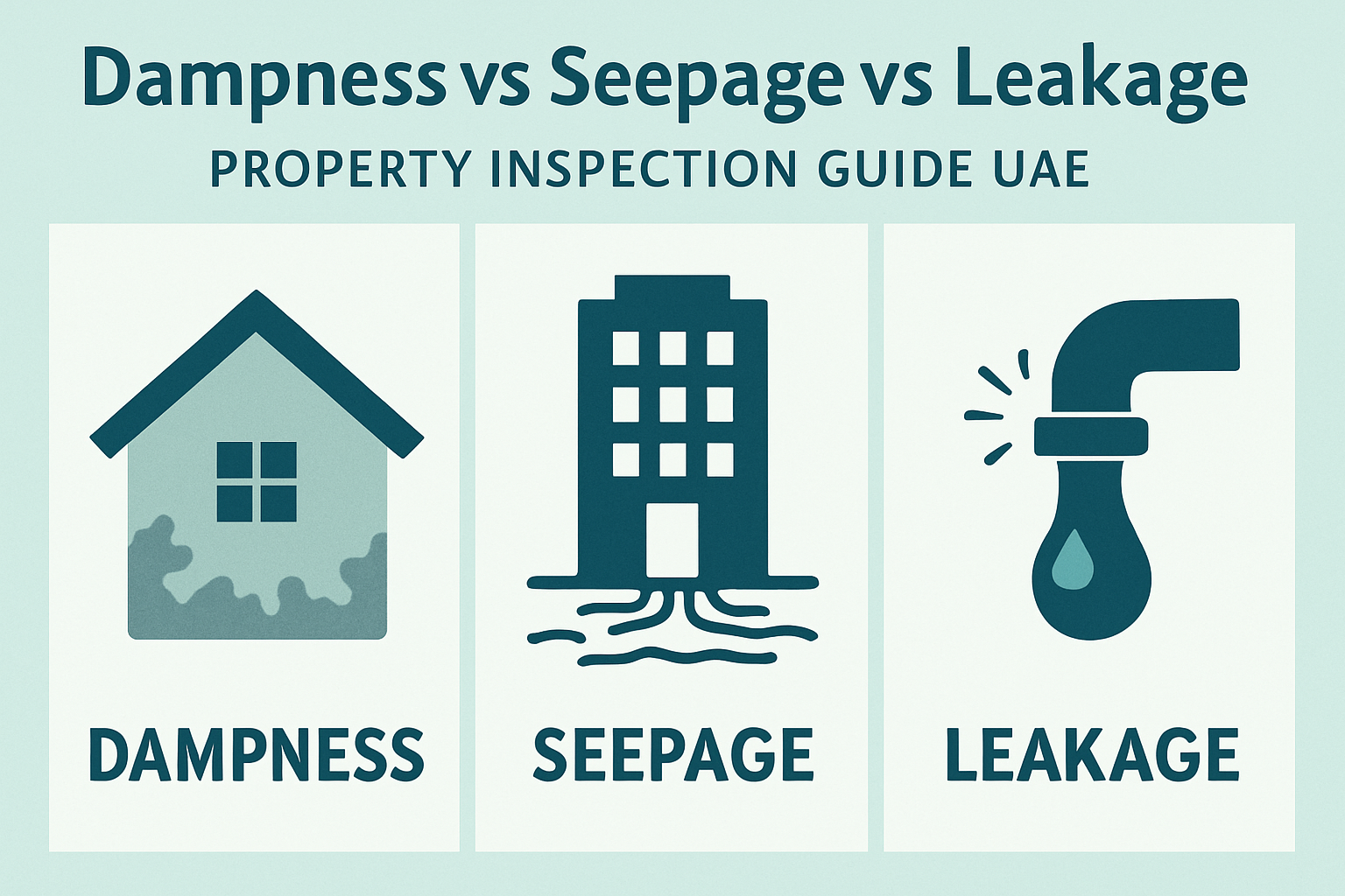 Dampness vs Seepage vs Leakage Property Inspection Guide UAE